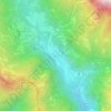 Topografische kaart Thethi, hoogte, reliëf