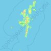 Topografische kaart Shetland Islands, hoogte, reliëf