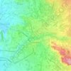 Topografische kaart Carpentras, hoogte, reliëf
