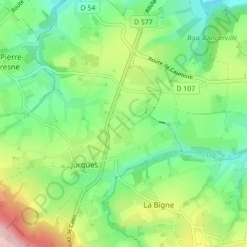 Topografische kaart La Boudehannière, hoogte, reliëf