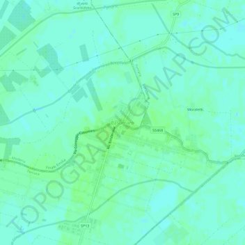 Topografische kaart Casumaro, hoogte, reliëf