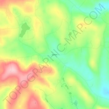 Topografische kaart Galilee, hoogte, reliëf