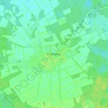 Topografische kaart Fuhrberg, hoogte, reliëf