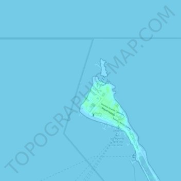 Topografische kaart Playa Norte, hoogte, reliëf