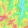 Topografische kaart Soulières, hoogte, reliëf
