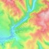 Topografische kaart Travers de Metge, hoogte, reliëf