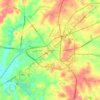 Topografische kaart Chester, hoogte, reliëf
