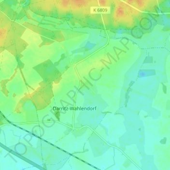 Topografische kaart Wahlendorf, hoogte, reliëf