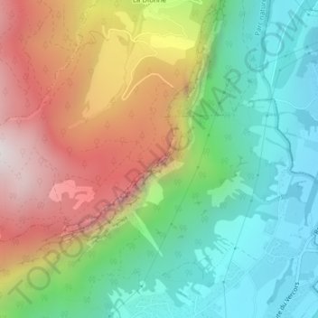 Topografische kaart Antenne, hoogte, reliëf