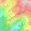 Topografische kaart Cime Nègre, hoogte, reliëf