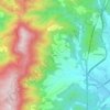 Topografische kaart Pulica, hoogte, reliëf