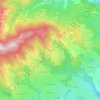 Topografische kaart Peyrieux, hoogte, reliëf