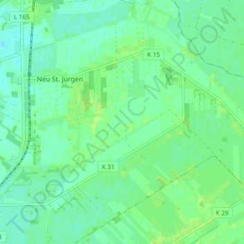Topografische kaart Winkelmoor, hoogte, reliëf