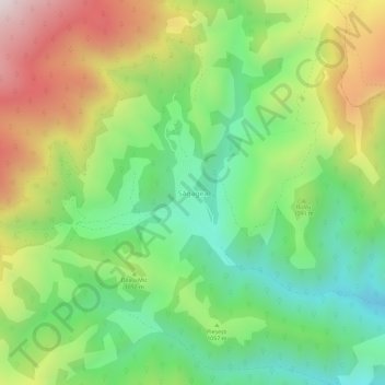 Topografische kaart Săgagea, hoogte, reliëf