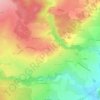 Topografische kaart Le Corgenay, hoogte, reliëf