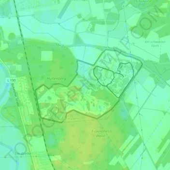 Topografische kaart Ostafrika, hoogte, reliëf