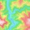 Topografische kaart Le Puech, hoogte, reliëf