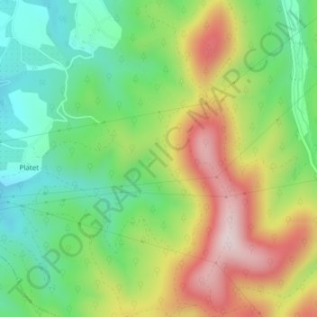 Topografische kaart Grand Serre, hoogte, reliëf