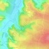 Topografische kaart Fonvielle, hoogte, reliëf