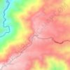 Topografische kaart Partidas, hoogte, reliëf