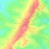 Topografische kaart La Prôle des Quatre Vents, hoogte, reliëf