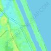Topografische kaart Ormond Beach, hoogte, reliëf
