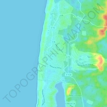 Topografische kaart Le Penon, hoogte, reliëf
