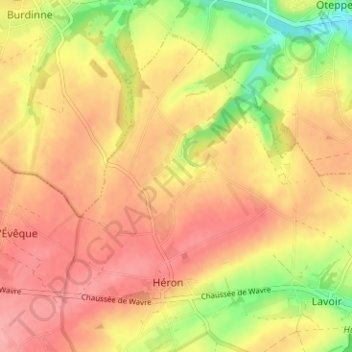 Topografische kaart Boingt, hoogte, reliëf