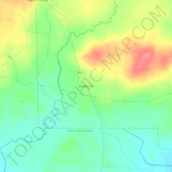 Topografische kaart Murphy City, hoogte, reliëf
