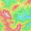 Topografische kaart Montelama, hoogte, reliëf