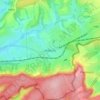 Topografische kaart Halanzy, hoogte, reliëf