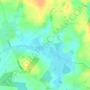 Topografische kaart Katzburg, hoogte, reliëf