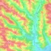 Topografische kaart Viarose, hoogte, reliëf