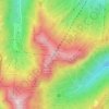 Topografische kaart Monte Gomito, hoogte, reliëf