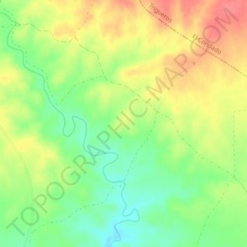 Topografische kaart El Partido, hoogte, reliëf