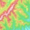 Topografische kaart Lago, hoogte, reliëf