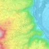 Topografische kaart Fontachard, hoogte, reliëf