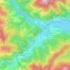 Topografische kaart La Glorie, hoogte, reliëf