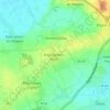 Topografische kaart Le Hameau des Aubépines, hoogte, reliëf