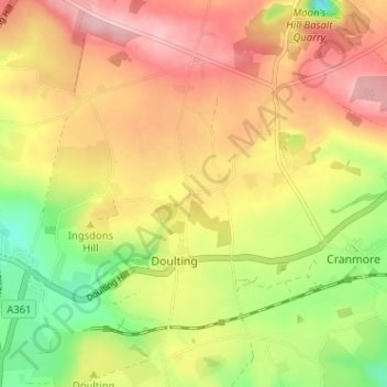 Topografische kaart Chelynch, hoogte, reliëf
