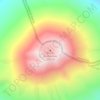 Topografische kaart Volcán Lonquimay, hoogte, reliëf
