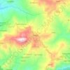 Topografische kaart Trouna, hoogte, reliëf