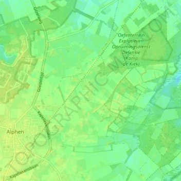 Topografische kaart Looneind, hoogte, reliëf