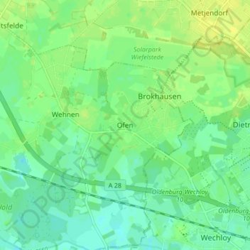 Topografische kaart Ofen, hoogte, reliëf
