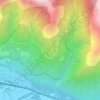 Topografische kaart Alpe Lut, hoogte, reliëf