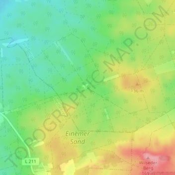 Topografische kaart Heimbuch, hoogte, reliëf
