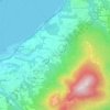 Topografische kaart Muceno, hoogte, reliëf