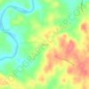 Topografische kaart Bosworth, hoogte, reliëf