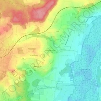 Topografische kaart Pleitmannswang, hoogte, reliëf