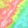 Topografische kaart Caramulo, hoogte, reliëf